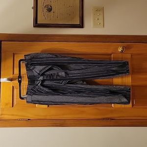 Striped Black and Gray Women's Pants